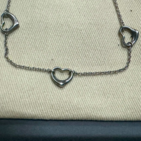 Authentic Tiffany & co three heart necklace - Picture 1 of 4